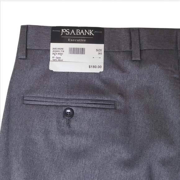 Jos. A. Banks 100% Wool Executive Tailored Fit Trouser Pants  Size 36 Short - Picture 5 of 14